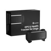 Svart Tractive Dog 6 GPS-tracker til hund