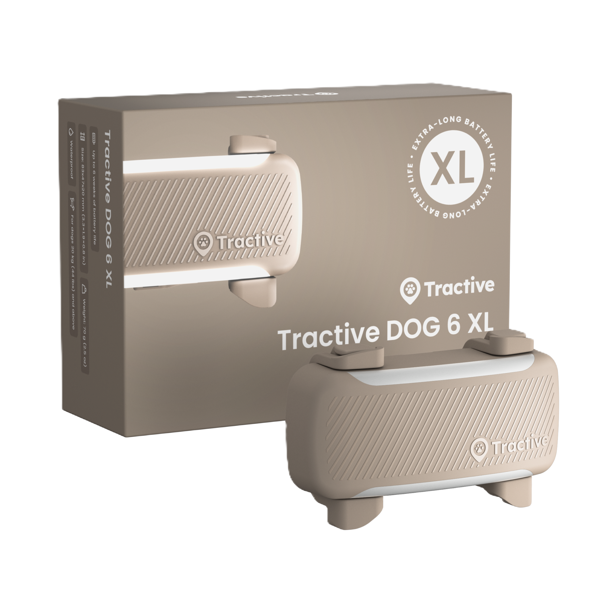 Brun Tractive Dog 6 XL GPS-tracker for stor hund