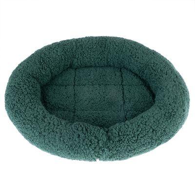Mørkegrønn Koseseng Fluffy 2in1 med lav oval kant