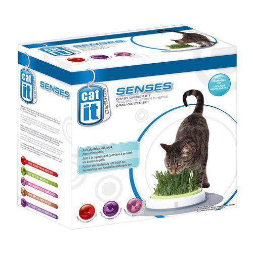 Catit Senses Grass Planter dyrkingsstasjon med akupressurmatte