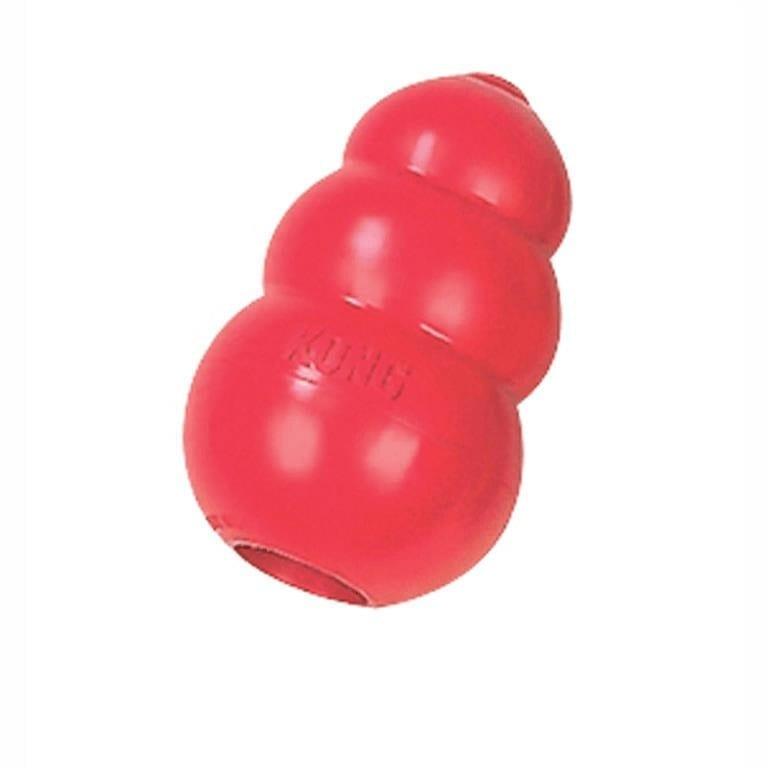 Rød KONG Classic Original hundeleke i naturgummi