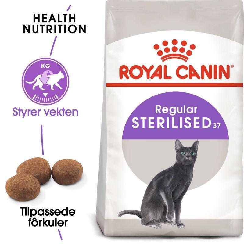 Pose med Royal Canin Sterilised 37 tørrfôr til katt
